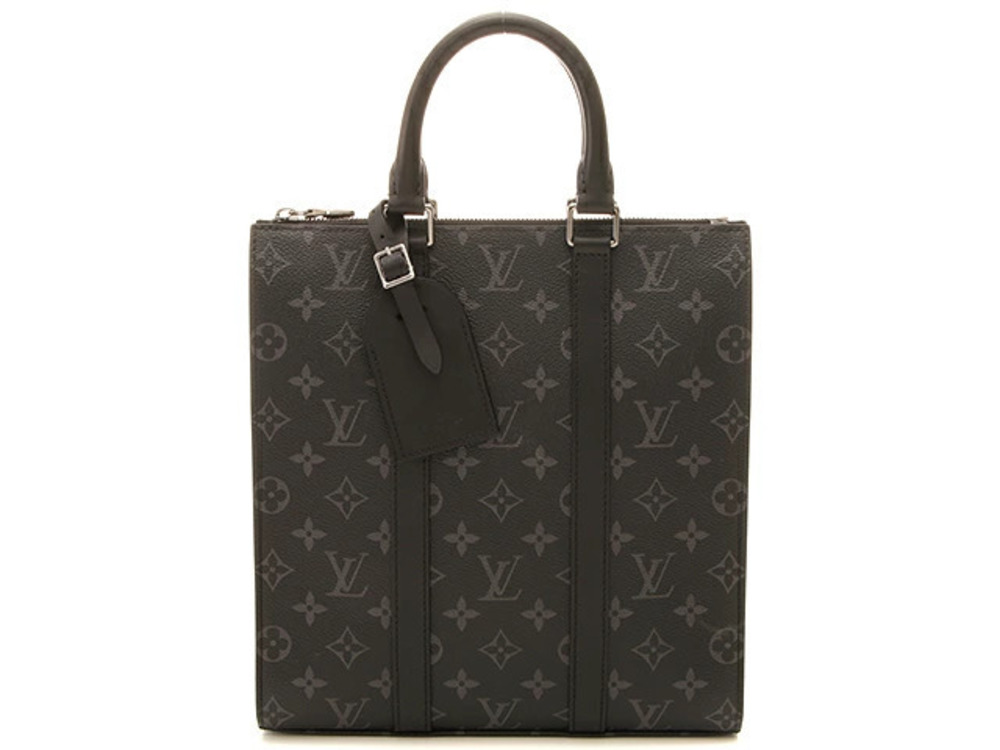 LOUIS VUITTON Shoulder Bag Sac Plat Cross Monogram Eclipse Black AH